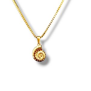 Stainless steel gold plated conch pendant